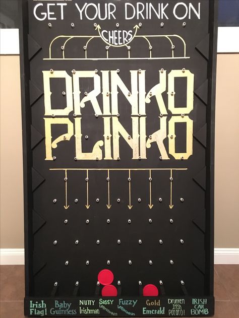 Plinko Drinko Game Plinko Drinking Game, Plinko Diy, Drinking Game Diy, Drinko Game, Reverse Raffle, Plinko Board, Plinko Game, Irish Car, Game Diy