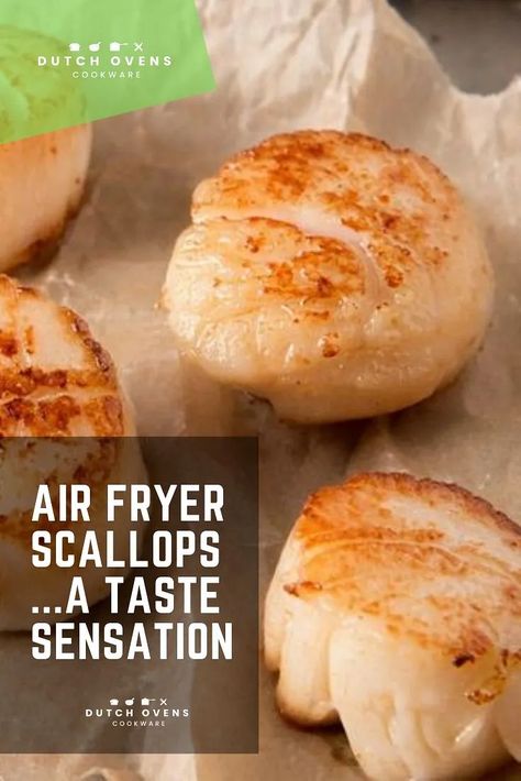 Healthy Air Fryer Dinner, Air Fryer Scallops, Air Fryer Dinner, Air Fryer Recipes Breakfast, Healthy Air Fryer, Air Fryer Fish, Cooks Air Fryer, Air Fried Food, Air Fryer Oven Recipes