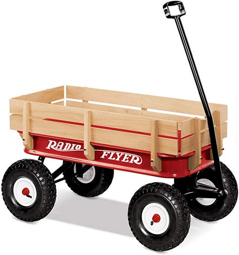 Amazon.com: Radio Flyer 36" All-Terrain Steel & Wood Wagon: Toys & Games Radio Flyer Wagon, Wooden Stake, Best Wagons, Wood Wagon, Kids Wagon, Radio Flyer Wagons, Toy Wagon, Folding Wagon, Radio Flyer