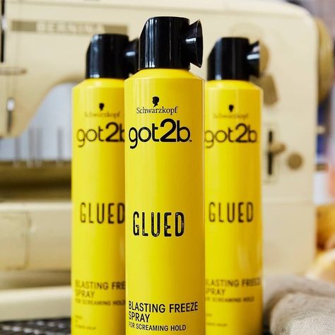 Schwarzkopf - got2b Glued Blasting Freeze Spray https://www.ndkflawless.com/online-store/Schwarzkopf-got2b-Glued-Blasting-Freeze-Spray-p199743183 #Schwarzkopf #got2beglued #hairGlue #wigs #ecw14047318 Schwarzkopf - got2b Glued Blasting Freeze Spray - spray through hair carelessly for that sexy, messy look or twist tips into spikes for outrageous hold that will last until your next shampoo. Only for stuck up styles and extreme rock hard hair. Cool Tip: For over the top spikes, spray heavily Got2b Glued, Schwarzkopf Got2b, Hair Glue, Messy Look, Stuck Up, Black Hair Care, Shakira, Over The Top, Beauty Cosmetics