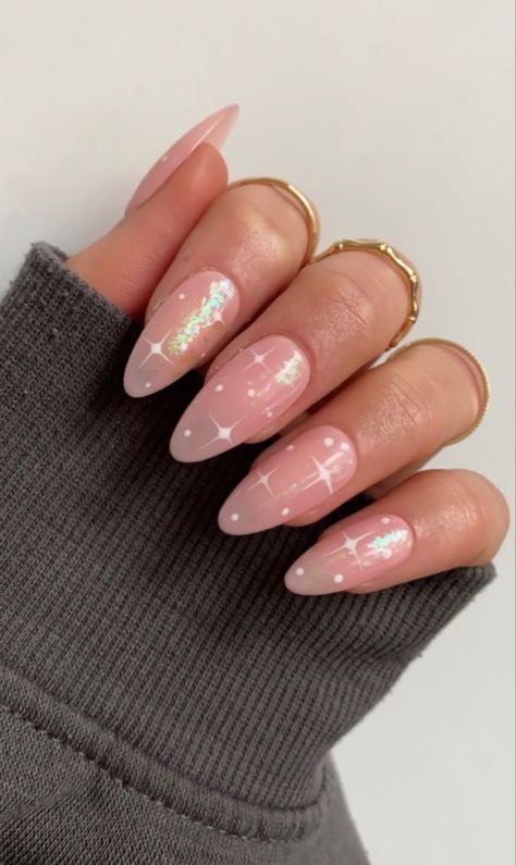 Almond Shape Nails With Design, Simple But Effective Nails, Recruitment Nails, Nails Celestial, Nailart Ideas, Star Nail Designs, Star Nail, Mens Nails, Custom Press On Nails