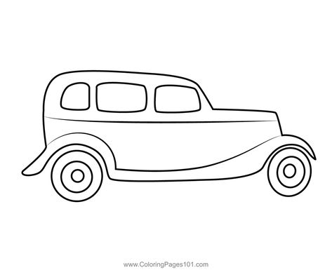 Old Vintage Car Coloring Page Cars Printable, Cars Coloring, Old Vintage Cars, Black And White Cartoon, Truck Coloring Pages, Inspiration Painting, Cars Coloring Pages, Truck Art, Cover Ideas