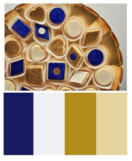 Royal Colors Palette, Royal Blue Color Scheme, Navy Blue Decor, Gold Color Combination, Gold Color Palettes, Gold Palette, Color Schemes Colour Palettes, Gold Color Scheme, Blue Palette