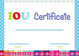 Select and Print IOU Certificates and Cards {Fresh Designs!} Voucher Template Free, Quote Template Design, Resignation Template, Money Template, Voucher Template, Picture Templates, Bookmark Template, Printable Chart, Recipe Template