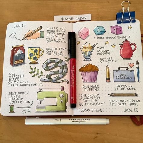 Journaling Drawings, Illustration Diary, Storybook Art Illustrations, Journalist Aesthetic, 2023 Doodle, Jane Maday, Control Emotions, Illustrated Journal, Instagram Doodle