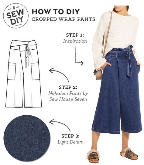 Wrap Pants Outfit, Wrap Pants Pattern, Pantalon Thai, Diy Fashion Trends, Diy Pants, Diy Fashion Ideas, Diy Outfits, Sewing Pants, Wrap Pants