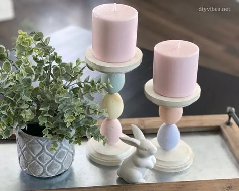 How to Make DIY Easter Egg Candle Holders | Hometalk Spring Mantel Decor, Easter Window, Twine Diy, Spring Mantel, Egg Candle, Cute Candle, Easter Vibes, Candy Egg, Mantel Decor Ideas