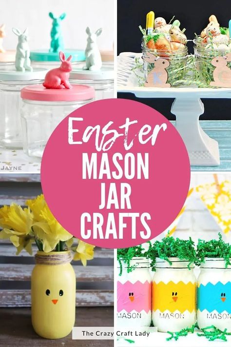 Spring Mason Jar Crafts, Easter Jars, Jar Decoration Ideas, Easter Mason Jar Crafts, Upcycle Jars, Jar Magic, Spring Mason Jar, Easter Mason Jars, Easter Fairy