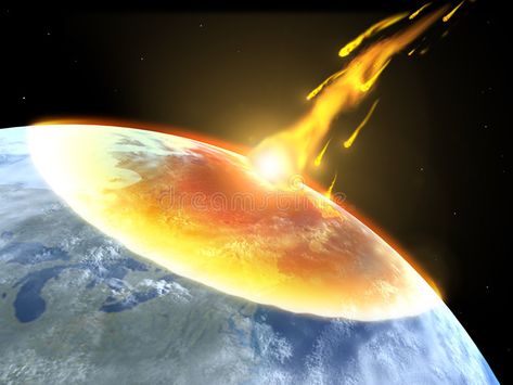 Collision of an asteroid with the Earth. Global accident - collision of an aster , #spon, #Earth, #asteroid, #Collision, #collision, #accident #ad Asteroid Hitting Earth, Astronomy Background, Earth Illustration, Background Bright, Business Icons Vector, Science Books, Vector Icons, Astronomy, The Earth