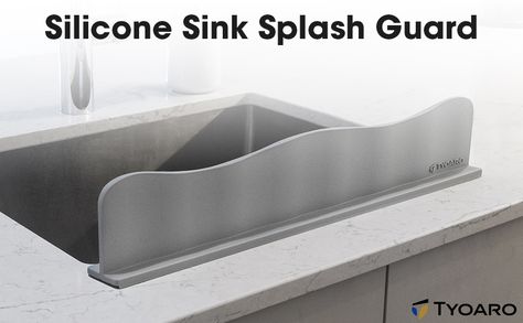 Kitchen Sink Splash Guard Ideas, Kitchen Sink Water Splash Guard, Splash Guard Kitchen, Sink Splash Guard, Sink In Island, Splatter Screens, Water Splash, Double Sink, Suction Cup