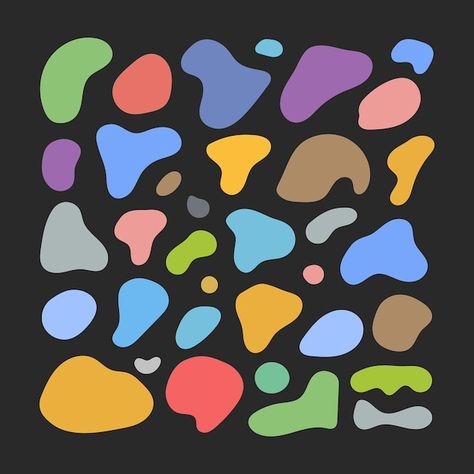 Water Forms, Pastel Pattern, Pebble Stone, Vector Shapes, Pattern Vector, Rainbow Pattern, Patterns In Nature, Natural Shapes, Organic Shapes