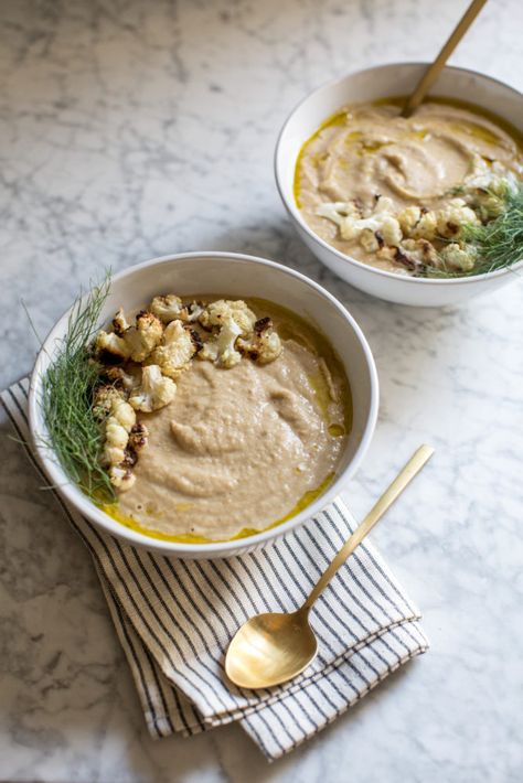 Recipe Box: Roasted Cauliflower & Fennel Soup | Vidya Living Fennel Soup, Vegetarian Day, Roasted Cauliflower Soup, Ayurveda Recipes, Roasted Fennel, Vegan Cauliflower, Savory Vegan, Cauliflower Soup, Instant Pot Dinner Recipes