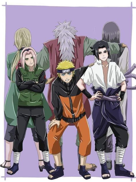 Naruto Characters Fanart, Naruto Wallpaper Aesthetic, Tsunade And Jiraiya, Naruto Jiraiya, Naruto Team 7, Naruto Uzumaki Hokage, Naruto Images, Naruto Teams, Naruto Fan Art