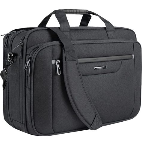 VANKEAN Laptop Bag Laptop Briefcase Fits Up to 18 Inch Laptops XXL Water-Repellent Gaming Computer Bag Messenger Shoulder Bag for Men and Women Expandable Capacity for Travel/ Business/ School- Black Business Laptop Bag, Business Briefcase, Laptop Messenger Bags, Luggage Strap, Laptop Shoulder Bag, Computer Backpack, Laptop Briefcase, Laptop Rucksack, Computer Bag