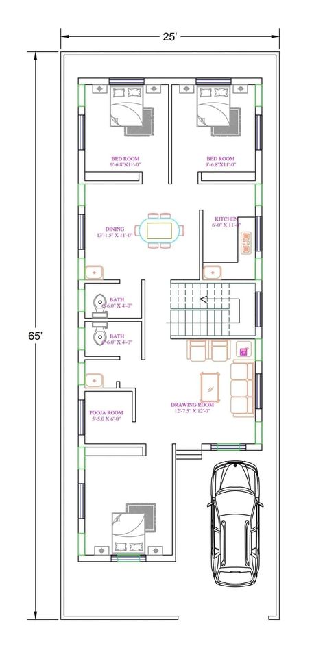 40 Most Beautiful House Plan Ideas - Engineering Discoveries House Plan Ideas, 30x50 House Plans, House Projects Architecture, Budget House Plans, 20x40 House Plans, 30x40 House Plans, 2bhk House Plan, Modern House Floor Plans, House Plans With Photos