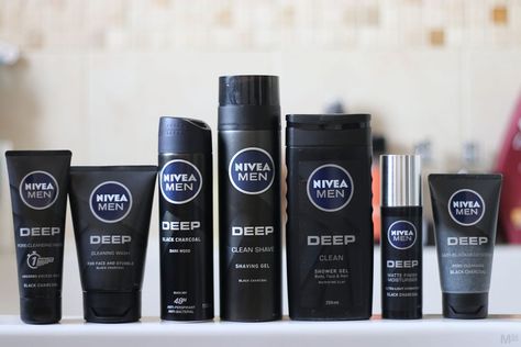 NIVEA Men Deep Range Of Men's Grooming Products | Michael 84 Mens Cosmetics, Hair Products For Men, Men Cosmetic, Men Products, Nivea Men Gift Basket, Shower Products For Men, Self Care Products Hygiene Men, Man Gift Ideas, Nivea Gift Box For Men