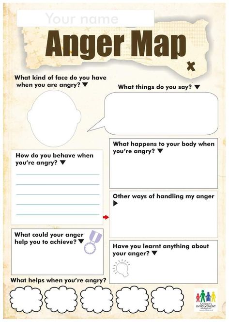 Anger Map, Behaviour Therapy, Estimate Template, Angry Child, Behaviour Strategies, Cognitive Behavior, Self Care Bullet Journal, What Happened To You, Special Education