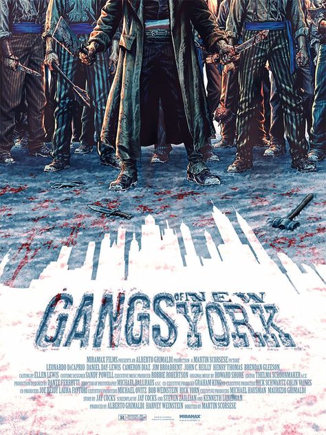 Lee Bermejo, Mondo Posters, New York Movie, Gangs Of New York, Film Posters Art, Best Movie Posters, Day Lewis, New York Poster, The Lone Ranger