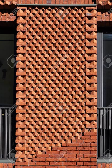 Modern Brick Wall, Brick Wall Pattern, Brick House Designs, Brick Works, Brick Cladding, Brick Detail, Brick Art, Facade Architecture Design, Wall Pattern