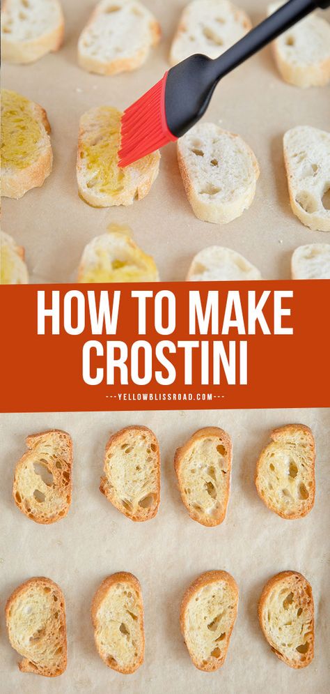 Crispy Crostini, Avocado Snacks, Easy Crostini, How To Make Crostini, Crostini Bread, Crostini Toppings, Crostini Recipe, Ms Recipes, Crostini Appetizers