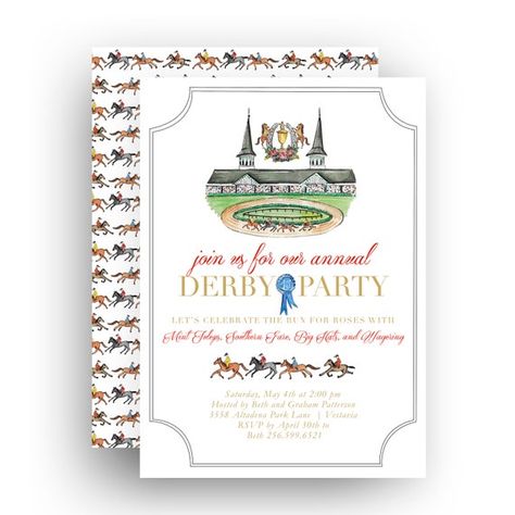 Kentucky Derby Birthday, Horse Birthday Party Invitations, Kentucky Derby Invitations, Derby Party Invitations, Horse Birthday Party, Kentucky Derby Horses, Horse Birthday Parties, Derby Horse, Run For The Roses