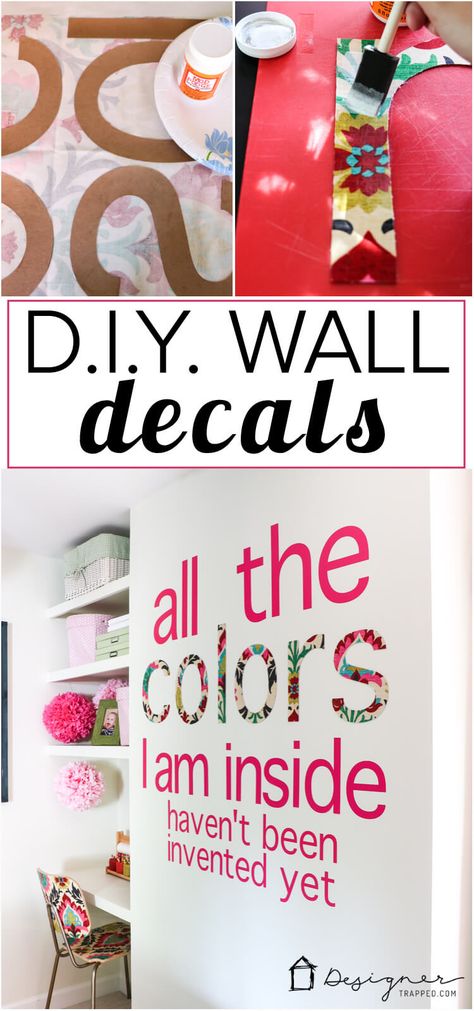 OMG, these custom wall decals are amazing! Such a great way to do a large wall quote or vinyl monogram! Cricut Wall Decals Diy Bedroom, Diy Wall Decals Cricut, Craft Room Wall Decal Ideas, How To Make Large Vinyl Wall Decals Cricut, Classroom Decals, Cricut Wall Decals, Encourage Quotes, Wall Quotes Decals Bedroom, Bedroom Vinyl Wall Art Quotes