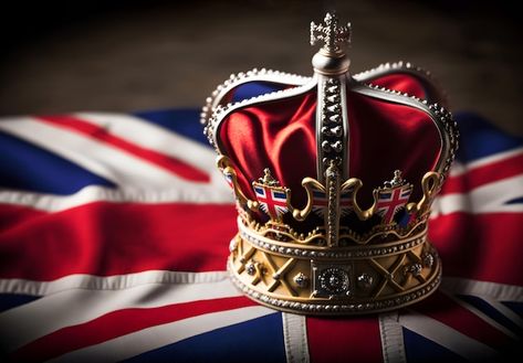 Couronne Royale Britannique Sur Fond De ... | Premium Photo #Freepik #photo #drapeau-britannique #drapeau-anglais #drapeau-angleterre #union-jack English Style, Union Jack, Premium Photo, The Wild, Prince, Pins, Quick Saves, Art