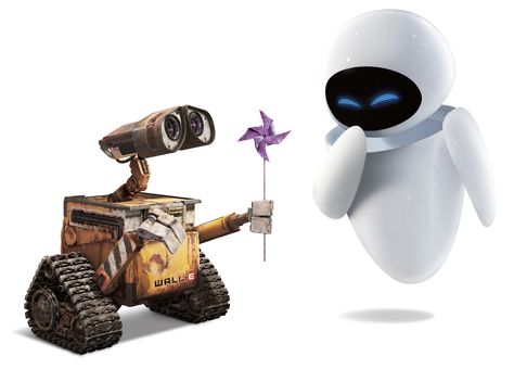 WALL-E. This is one of the CUTEST movies ever made, and a personal favorite, and Pixar's best, in my opinion. Walle Y Eva, Walle And Eva, Wall E Movie, Wall E Eve, Pixar Characters, Watch Movie, Movie Prints, Wall E, Movie Wallpapers