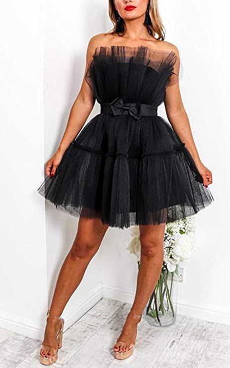 Black Bubble Dress, Homecoming Dresses For Teens, Ruffle Prom Dress, Ruffles Dress, Evening Party Dresses, Mini Homecoming Dresses, Tulle Homecoming Dress, Bubble Dress, Tulle Tutu