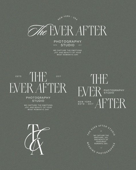 Introducing The Ever After, a wedding photography studio for the most romantic moments. 🤍 At Designs by Gabi, we create bespoke, delightful, memorable visual identity designs that truly represent your business values and connect with high-end customers. If you're ready to LEVEL UP inquiry from the link in bio! Let's create a brand identity you'll be proud of! . . . #logodesign #design #logo #weddingday #photographer #brand #business #luxury #luxuryweddings #minimalistbranding #logomaker #... Photographer Brand Identity, Luxury Fonts Branding, Grow Coaching, Wedding Photography Branding, Business Values, Wedding Photographer Branding, Creative Business Logo, Wedding Logo Design, Photographer Logo