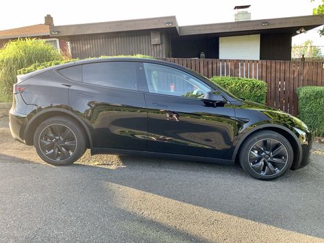 Black Model Y with Black Plasti Dip Gemini Wheels | Tesla Motors Club Tesla Model Y Black, Vision Board Pics, Cute Natural Hairstyles, Cute Box Braids, Natural African American Hairstyles, They See Me Rollin, Instagram Baddie, Tesla Motors, Tesla Model Y