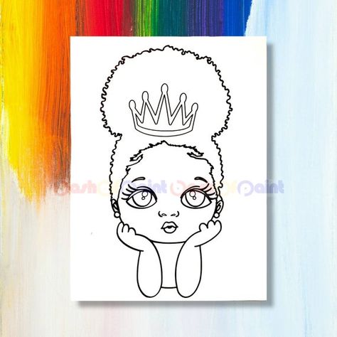 Princess Paint Party, Paint Therapy, Kawaii Girl Drawings, Handmade Prints, Princess Painting, Sip And Paint, Sip N Paint, Canvas Drawing, Girl Drawings