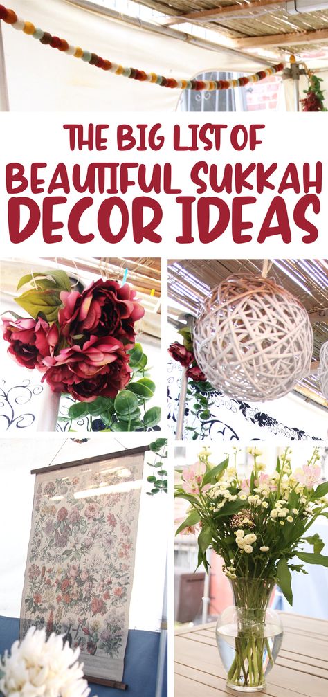 25+ Sukkah Decorations You'll Fall in Love With Sukkot Art Projects, Sukkah Decor, Sukkah Ideas, Sukkah Decorations, Sukkot Decorations, Jewish High Holidays, High Holidays, Diy Table Decor, Lantern String Lights