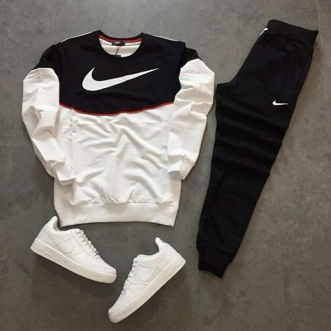 Black And White Outfits, Summer Swag Outfits, Nike Clothes Mens, Fashion Casual Outfits, Men Fashion Casual, Hype Clothing, Cute Nike Outfits, Dope Outfits For Guys, Swag Outfits Men