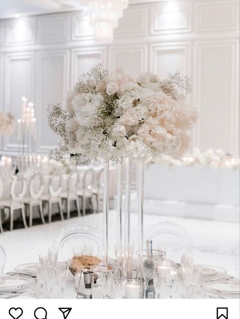 Tall Orchid Centerpieces, Wedding Centerpieces That Are Not Flowers, Trendy Wedding Cakes 2023, High Floral Centerpieces Wedding, Bridal Table Flowers Arrangements, Table Centerpieces Wedding Candles, Bridal Table Flowers, Wedding Reception Tables Centerpieces, Monochromatic Wedding