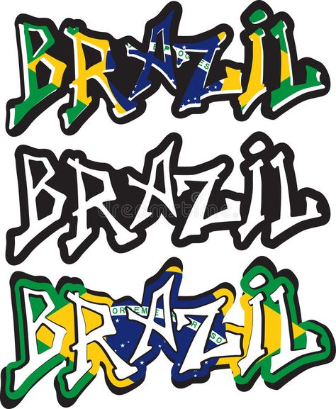 Brazil Graffiti, Brazil, Dibujos Bonitos, Vector Illustration, Graffiti, Collage, Anime, Pins