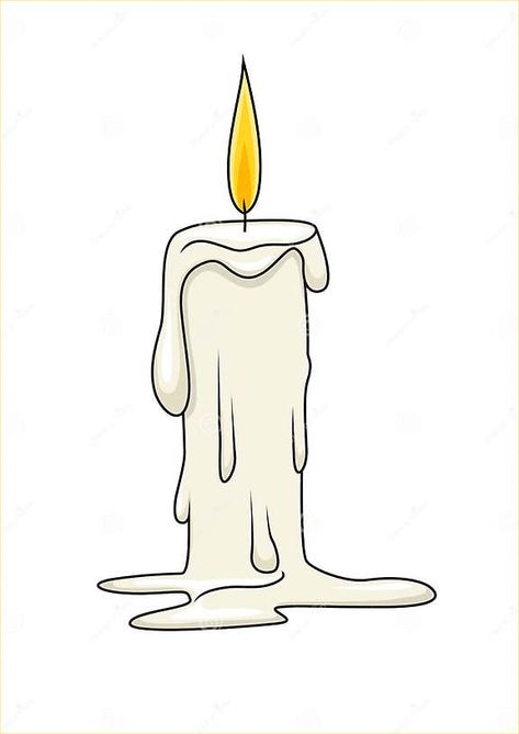 Candle stock vector. Illustration of simple, liquate - 39518502 Halloween Candle Drawing, Candle Drawing Simple, Burning Candle Drawing, Candle Illustration Drawing, Candle Drawing Art, Candle Art Drawing, Candles Drawing, Candle Cartoon, Candle Sketch