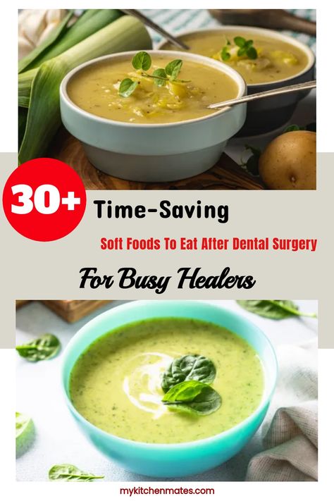 Soft Foods To Eat After Dental Surgery Soup After Surgery, Easy Soft Foods, Soft Foods To Eat, Microwave Meals, Canned Fruits, Gourmet Meals, Canned Vegetables, Soft Foods, Dental Surgery