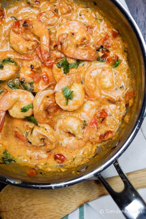 Creamy Coconut Shrimp, Fast Meals, Slender Kitchen, Favorite Dinner, Weight Watcher Dinners, Shrimp Recipes For Dinner, Shrimp Dishes, Coconut Shrimp, Zucchini Noodles