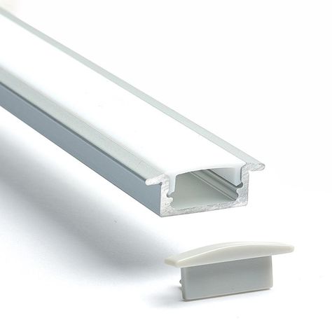 Recessed LED Profile Channels | Next Day Delivery | LEDSpace Installing Led Strip Lights, Smart Lighting System, Led Aluminum Profile, Led Profile, Led Tape Lighting, Aluminium Profile, Stair Lighting, Shelf Lighting, Stair Nosing