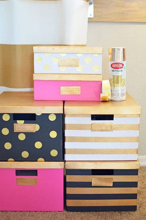 Pink Home Offices, Office Chair Diy, Bohemian Bedrooms, Home Office Colors, Diy Storage Boxes, Úložný Box, Dorm Room Organization, Diy Ikea Hacks, Diy Office