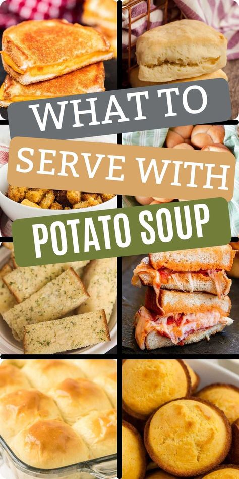 What to serve with potato soup - 21 of the BEST Potato Soup Side Dishes Soup Side Dishes, The Best Potato Soup, Potato Soup Crock Pot Easy, Shredded Beef Sandwiches, Homemade Potato Soup, Best Potato Soup, Ham And Potato Soup, Ham Potato, Potato Soup Easy