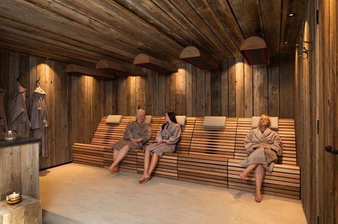 Sauna Spa Ideas, Wellness Sauna Spa, Home Wellness Spa, Wellness Spa Design, Basement Spa, Wellness Spas, Hydrotherapy Spa, Japanese Spa, Wear Headphones