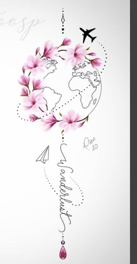 Life Journey Tattoo Ideas, Copenhagen Tattoo Ideas, Travel Tattoos For Women Unique, Traveling Tattoo Ideas, Rome Tattoo, Wanderlust Tattoos, Journey Tattoo, Travel Tattoo Ideas, Motherhood Tattoos