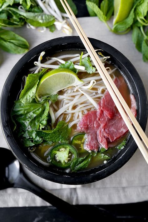 Easy Beef Pho Soup Recipe - Phở Bò | Pickled Plum Pho Broth Recipe Easy, Quick Pho Recipe, Pho Broth Recipe, Beef Pho Broth, Pho Soup Recipe Easy, Beef Pho Soup Recipe, Pho Recipe Easy, Pho Soup Recipe, How To Make Pho