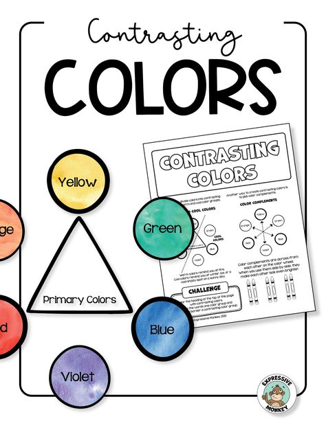 With Contrasting Colors, your students will learn all about color complements and the element of art, value, and how they can impact the readability of a sign or poster. This resource includes a dynamic presentation that showcases how grocery stores use contrasting colors to make their fruits and vegetables more appealing, as well as a handy worksheet that teaches students how to find color complements on the color wheel. Element Of Art Value, Color Theory Art Lessons, Dynamic Presentation, Christian Classroom, Color Theory Art, Art Value, The Color Wheel, Warm And Cool Colors, Teaching Colors