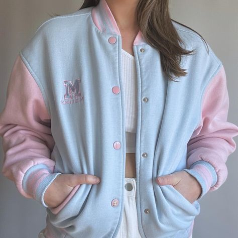 Vintage Pastel Michigan Varsity Jacket

DM FOR... - Depop Powder Blue Outfit, Pastel Y2k, Varsity Design, Vintage School, University Of Michigan, Teenager Outfits, Cool Jackets, Blue Outfit, Girly Fashion