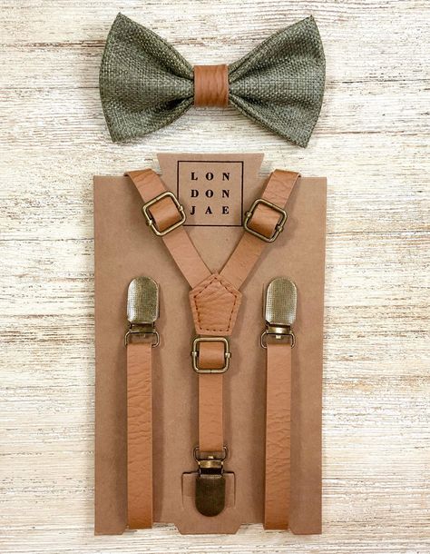 Rustic Wedding Tuxedo, Mens Wedding Attire Suspenders, Boho Mens Wedding Attire Casual, Gold Suspenders Sage Green Bow Tie, Tan Suit Suspenders Wedding, Mens Rustic Wedding Attire, Mens Suspenders Outfit Wedding, Mens Boho Wedding Attire, Tan Suit Wedding Groomsmen