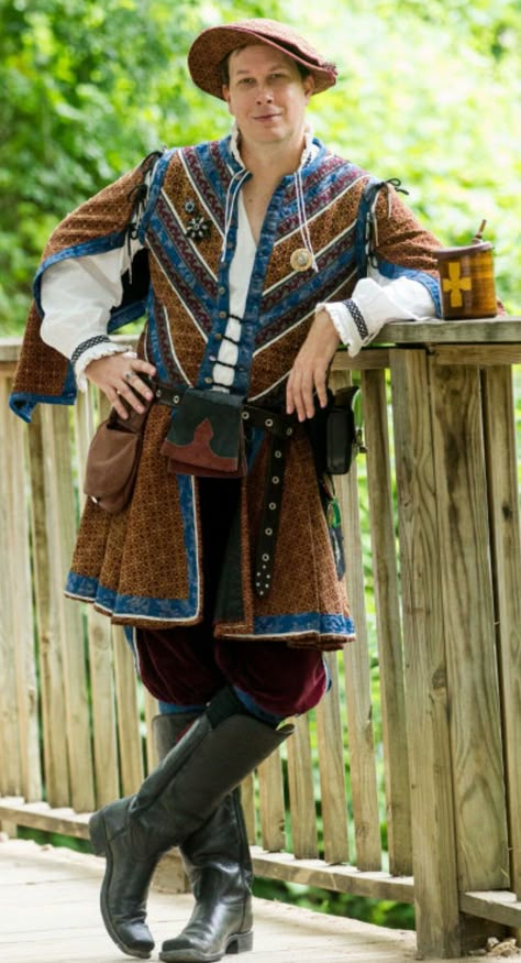 Scarborough Fair Tx Renaissance festival men's costume Rennaisance Outfits Men, Mens Rennaisance Outfits, Ren Faire Costume Men, Mens Ren Faire Outfit Pirate, Men’s Ren Fair Costume, Mens Medival Costumes, Renicansse Fair Outfits Men, Mens Garb, Fair Outfit