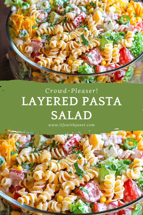 Best Layered Pasta Salad Layered Pasta, Layered Salad Recipes, Summertime Salads, Cold Pasta Salad Recipes, Easy Pasta Salad Recipe, Layered Salad, Cold Pasta Salad, Keto Plan, Crab Dip